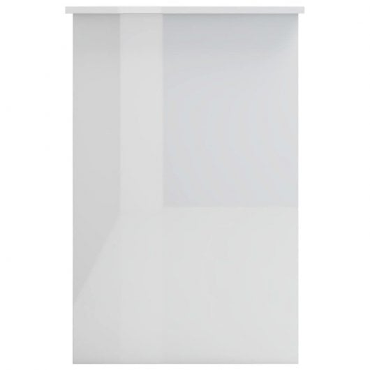 Mesa de aglomerado vidaxl branco brilhante 100x50x76 cm