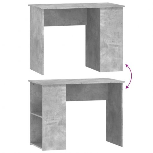 Vidaxl Scrivania in Compensato Grigio Cemento 100x55x75 Cm