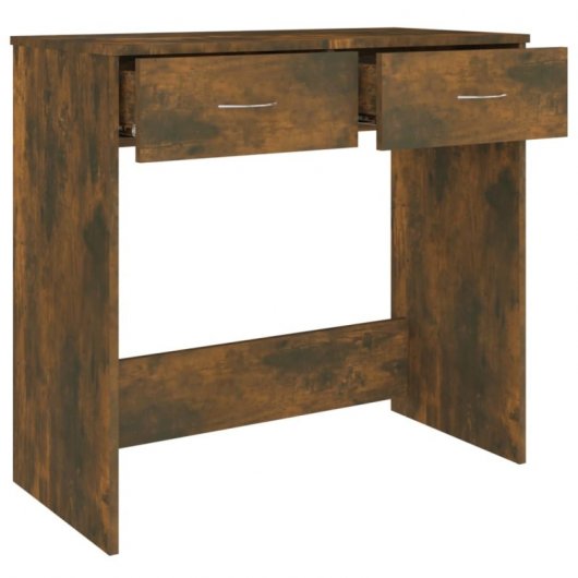 Mesa de contraplacado Vidaxl Carvalho fumado 80x40x75 cm