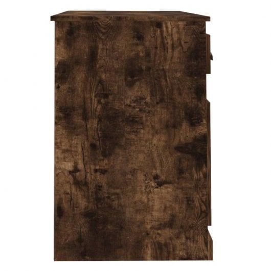 Vidaxl Secretária e Gaveta Contraplacado Carvalho Fumado 115x50x75 Cm