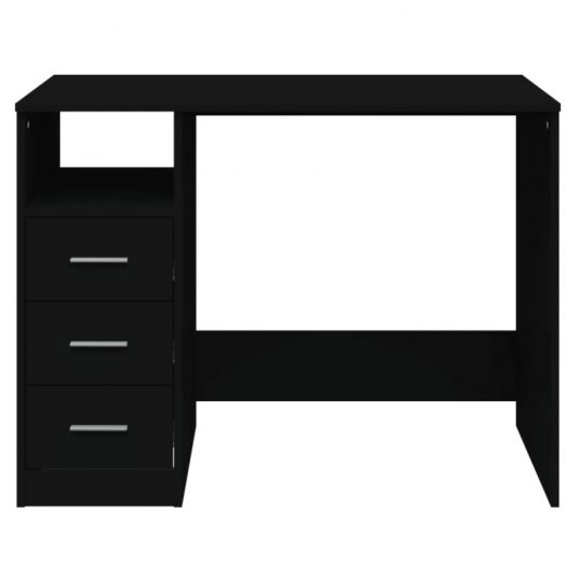 Vidaxl tiroirs de bureau contreplaqué noir 102x50x76 Cm