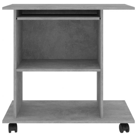 Vidaxl Tavolo per Computer in Compensato Grigio Cemento 80x50x75 cm