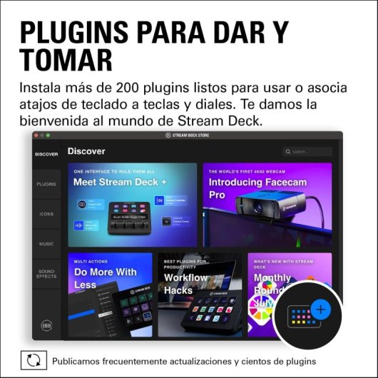 Elgato Stream Deck+ Mezaclador de Audio Streaming Blanco