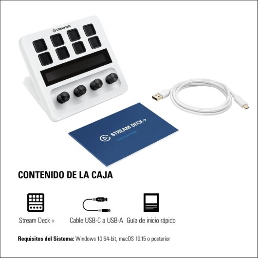 Elgato Stream Deck+ Mezaclador de Audio Streaming Blanco