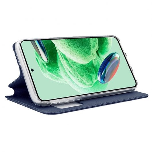 Coole, schlichte, blaue Flip-Cover-Hülle für Xiaomi Redmi Note 12 5G/Poco X5 5G