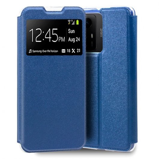 Coole schlichte Flip-Cover-Hülle für Xiaomi Redmi Note 12S Blau