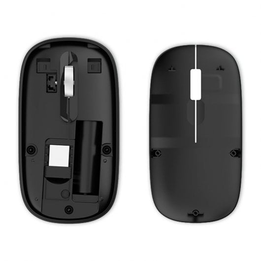 Fantastico mouse wireless sottile 2 in 1 (Bluetooth + adattatore USB) Nero