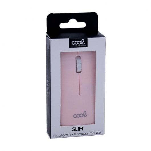 Souris sans fil Cool Slim 2 en 1 (Bluetooth + Adaptateur USB) Rose