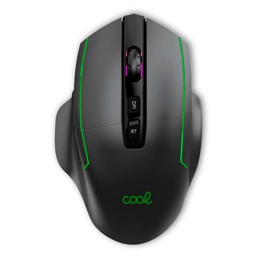 Mouse wireless Cool Lagoon + Bluetooth 2 in 1 LED da gioco RGB Nero