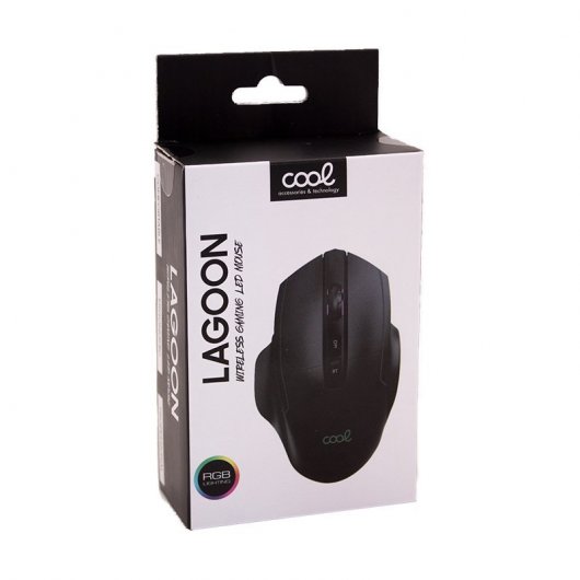 Mouse wireless Cool Lagoon + Bluetooth 2 in 1 LED da gioco RGB Nero