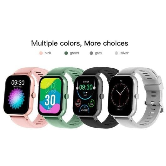 Cool Forest Bluetooth 42mm Ecrã Digital Silicona Prata Resistente à Água IP67 SpO2 Pulsómetro