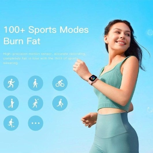 Cool Forest Bluetooth 42mm Écran tactile 1,83" Vert IP67 SpO2 Pulsomètre Sommeil