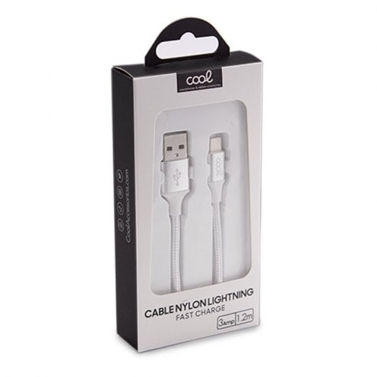 Cool Nylon Cable Lightning 1.2m Blanco