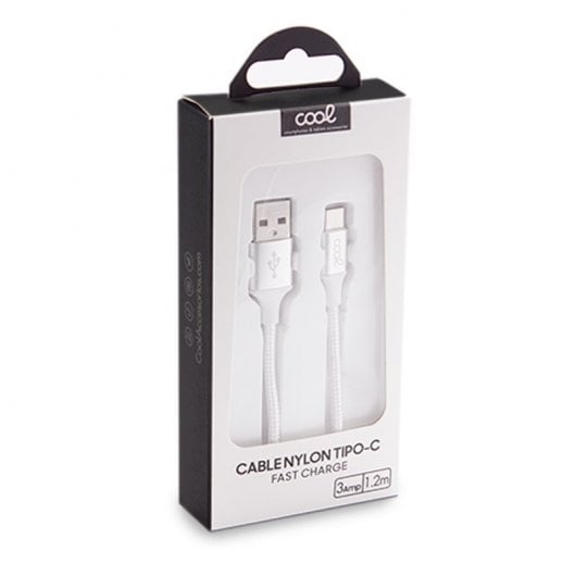 Fantastico cavo USB-C in nylon da 1,2 m bianco