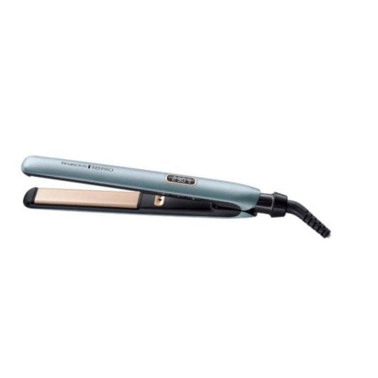 Prancha de Cabelo Cerâmica Profissional Remington Shine Therapy Pro S9300 230ºC 9 Definições Iónica Desligar Automático Azul