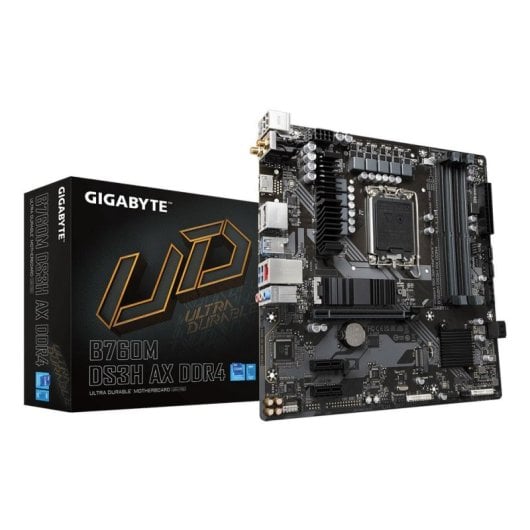Carte mère Gigabyte B760M DS3H AX Intel B760 LGA1700 DDR4 Micro-ATX WiFi 6E 2.5GbE M.2 RAID