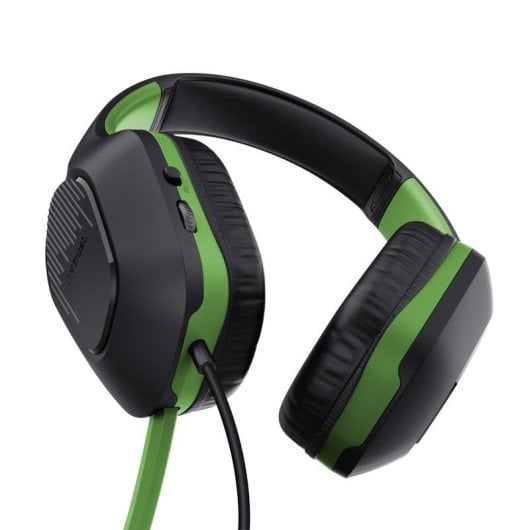 Auriculares Trust GXT 415 Zirox con cable 3,5 mm para gaming, micrófono plegable, verdes