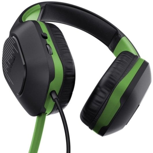 Auriculares Trust GXT 415 Zirox con cable 3,5 mm para gaming, micrófono plegable, verdes