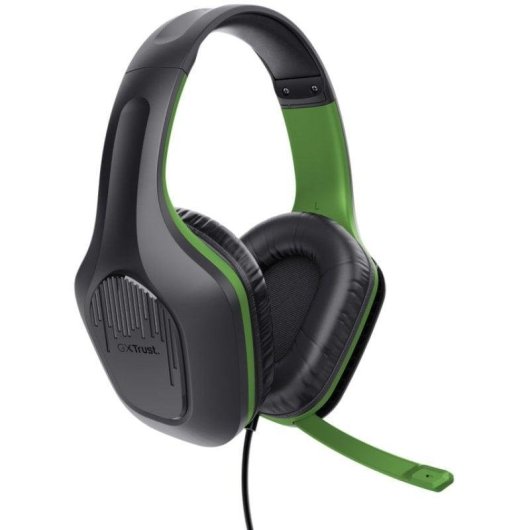 Auriculares Trust GXT 415 Zirox con cable 3,5 mm para gaming, micrófono plegable, verdes
