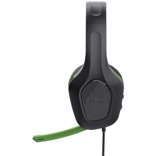 Auriculares Trust GXT 415 Zirox con cable 3,5 mm para gaming, micrófono plegable, verdes