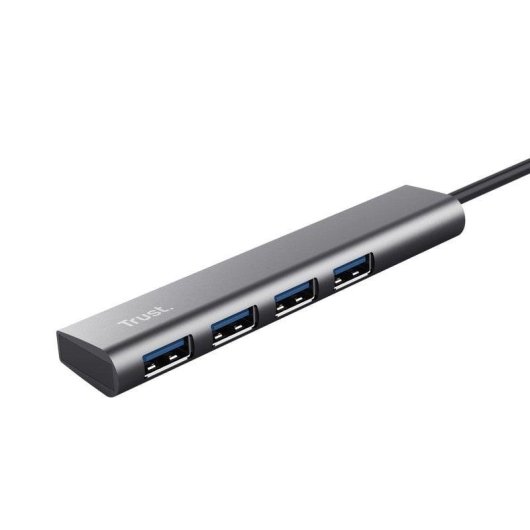 Hub USB Trust Halyx 4 Ports USB 3.2 Gen 1 Schwarz Grau