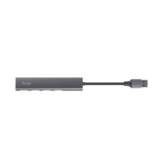 Hub USB Trust Halyx 4 Ports USB 3.2 Gen 1 Schwarz Grau
