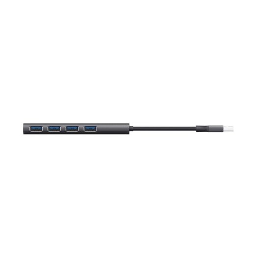 Hub USB Trust Halyx 4 Ports USB 3.2 Gen 1 Schwarz Grau