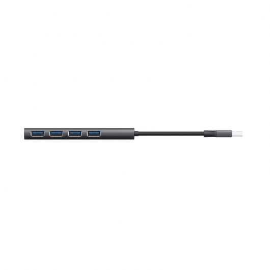 Trust Halyx HUB USB 3.2 Gen 1 4x USB Negro Gris