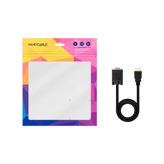 Nanocable Cable Conversor HDMI a VGA 1.8 m Negro