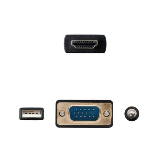 Nanocable Cable Conversor HDMI a VGA+Audio+USB 1.8 m Negro