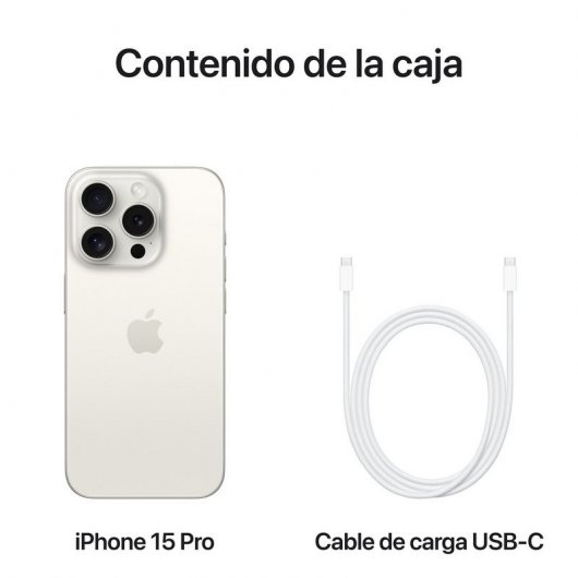 Apple iPhone 15 Pro 256GB Titanio Blanco Libre