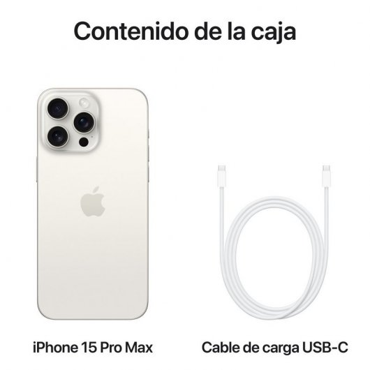 Apple iPhone 15 Pro Max 1TB Titanio Blanco Libre