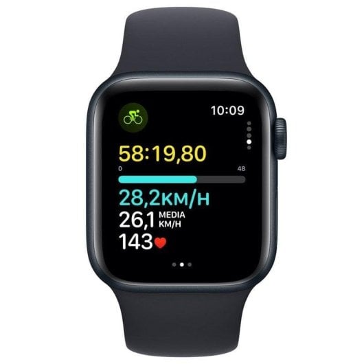 Apple Watch SE GPS Bluetooth NFC 40mm Retina OLED Schwarz S/M Wasserdicht bis 50m Pulsmesser