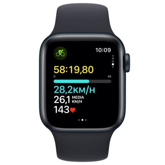 Apple Watch SE GPSCassa 40mm in Alluminio Mezzanotte con Cinturino Sport Mezzanotte - S/M