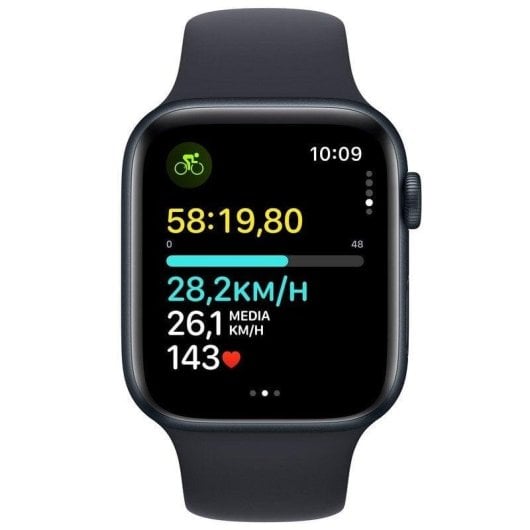 Apple Watch SE GPS 44mm Retina OLED Schwarz M/L Wasserdicht Herzfrequenz Schlafmonitor