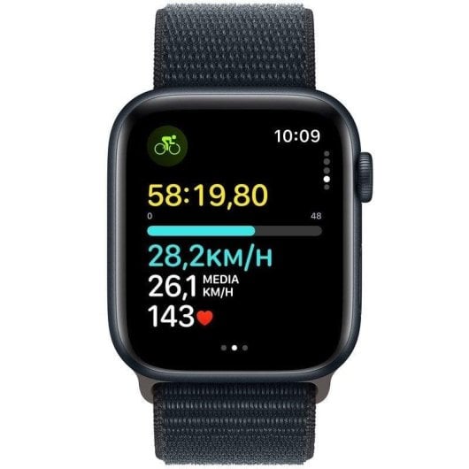 Apple Watch SE GPS 44mm OLED Schwarz Wasserdicht Pulsmesser Schlaftracking NFC