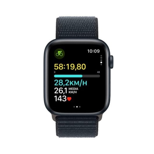 Apple Watch SE GPS 44mm OLED Schwarz Wasserdicht Pulsmesser Schlaftracking NFC