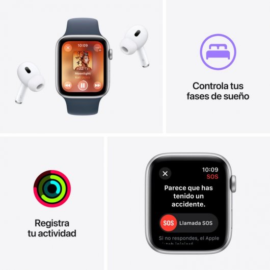 Apple Watch SE GPS + Cellular 44mm Aluminio Medianoche con Correa Deportiva Medianoche S/M