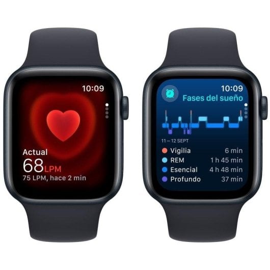 Apple Watch SE GPS + Cellular 44mm Retina OLED Schwarz M/L Wasserdicht Pulsmesser Schlaftracking SOS