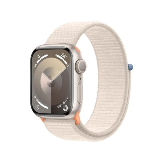 Apple Watch Series 9 GPS NFC 41mm Retina OLED Branco Estrela Alumínio S/M Resistente Água IP6X SpO2