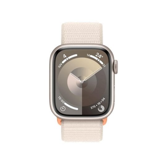 Apple Watch Series 9 GPS NFC 41mm Retina OLED Branco Estrela Alumínio S/M Resistente Água IP6X SpO2