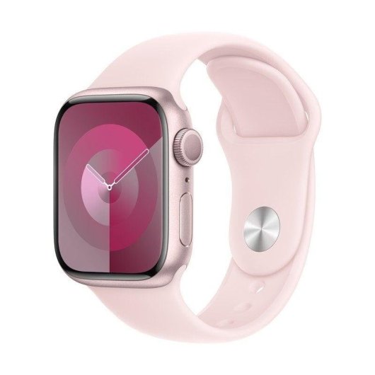 Apple Watch Series 9 GPS 41mm Caja de Aluminio Rosa con Correa Deportiva Rosa Claro Sport M/L