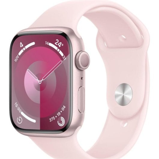 Apple Watch Series 9 GPS 45mm Caja de Aluminio Rosa con Correa Deportiva Rosa Claro Sport M/L