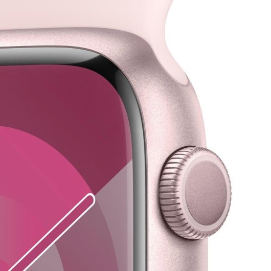 Apple Watch Series 9 GPS 45mm Caja de Aluminio Rosa con Correa Deportiva Rosa Claro Sport M/L
