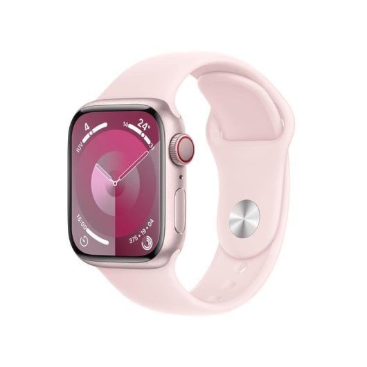Apple Watch Series 9 GPS Cellular 41mm Retina OLED Rosa S/M Resistente Acqua IP6X SpO2 Cardiofrequenzimetro Monitor Sonno SOS