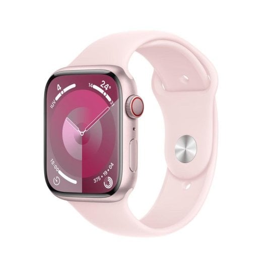 Apple Watch Series 9 GPS Cellular 45mm Retina OLED Rose M/L Étanche 50m SpO2 Pulsomètre