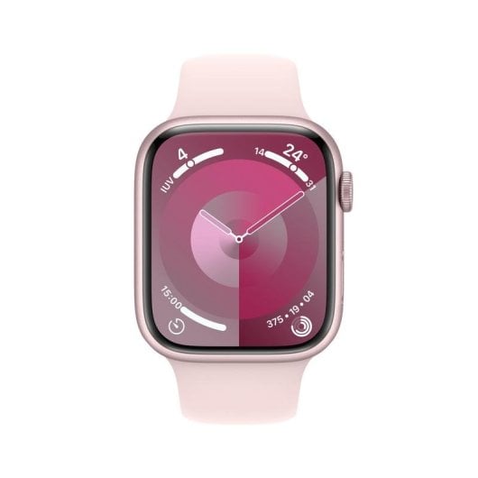 Apple Watch Series 9 GPS Cellular 45mm Retina OLED Rose M/L Étanche 50m SpO2 Pulsomètre