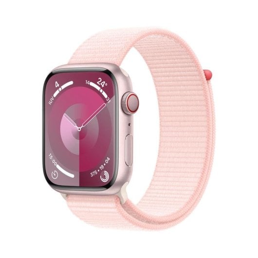 Apple Watch Series 9 GPS + Cellular 45mm Retina OLED Rose M Etanche 4G NFC SpO2 Pulsomètre