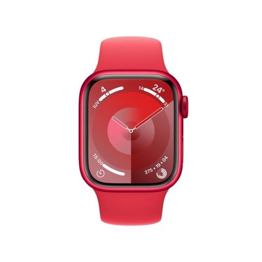 Apple Watch Series 9 GPS + Cellular 41mm Caja Acero Inoxidable Plata con Correa Deportiva Rojo Reacondicionado