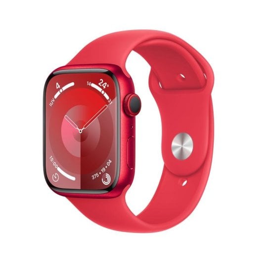 Apple Watch Series 9 GPS + Cellular 45mm Retina OLED Rouge S/M Etanche IP6X SpO2 ECG